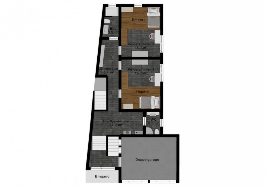 Grundriss Erdgeschoss rechts Einfamilienhaus Alzenau