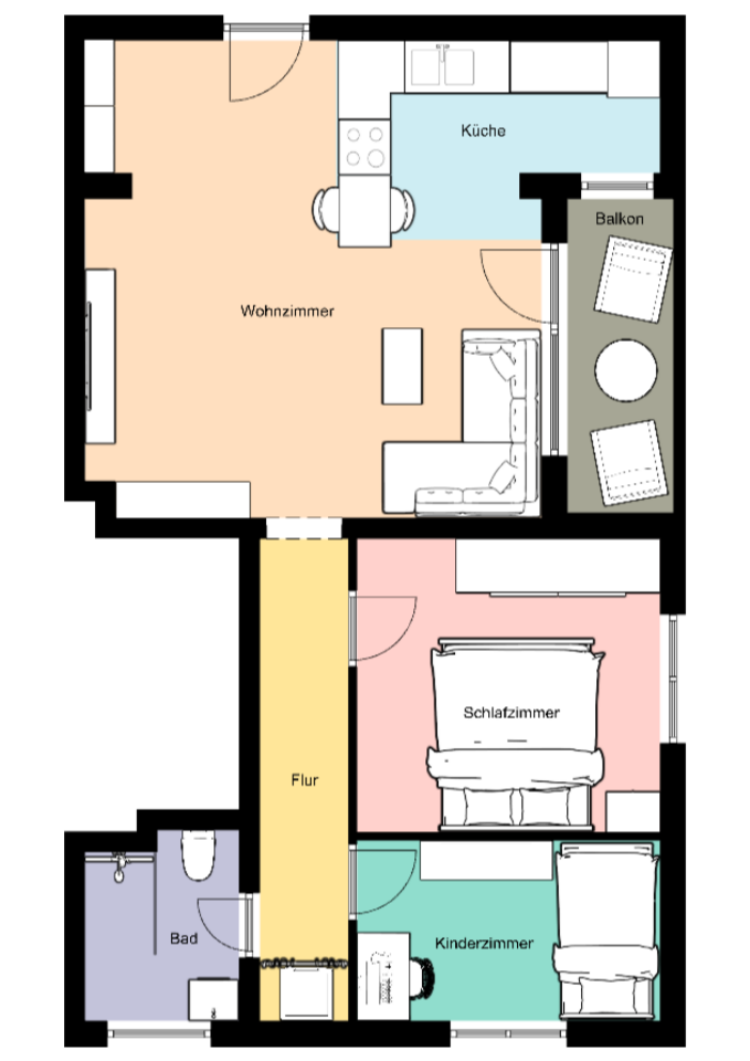 Grundriss2020 Etagenwohnung Hanau