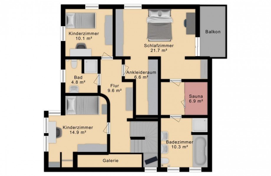 Grundriss OG Einfamilienhaus Rodgau