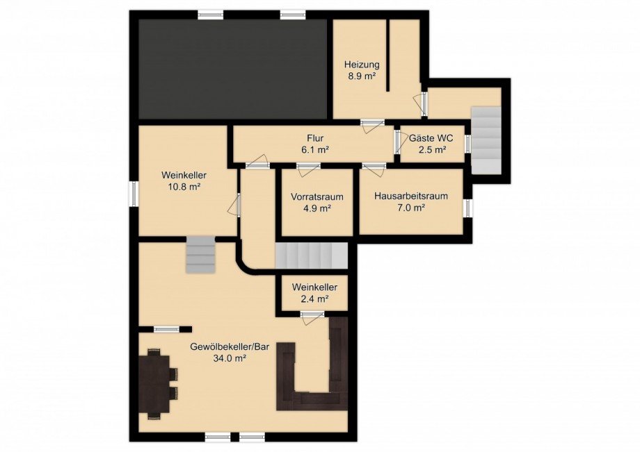 Grundriss UG Einfamilienhaus Rodgau