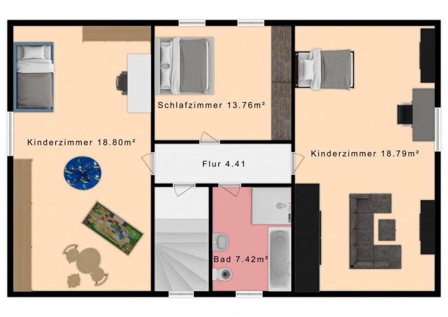 Grundriss OG Einfamilienhaus Steinau an der Stra�e