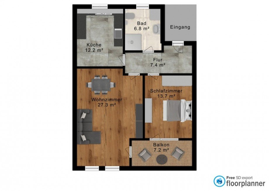 Grundriss Erdgeschosswohnung Offenbach