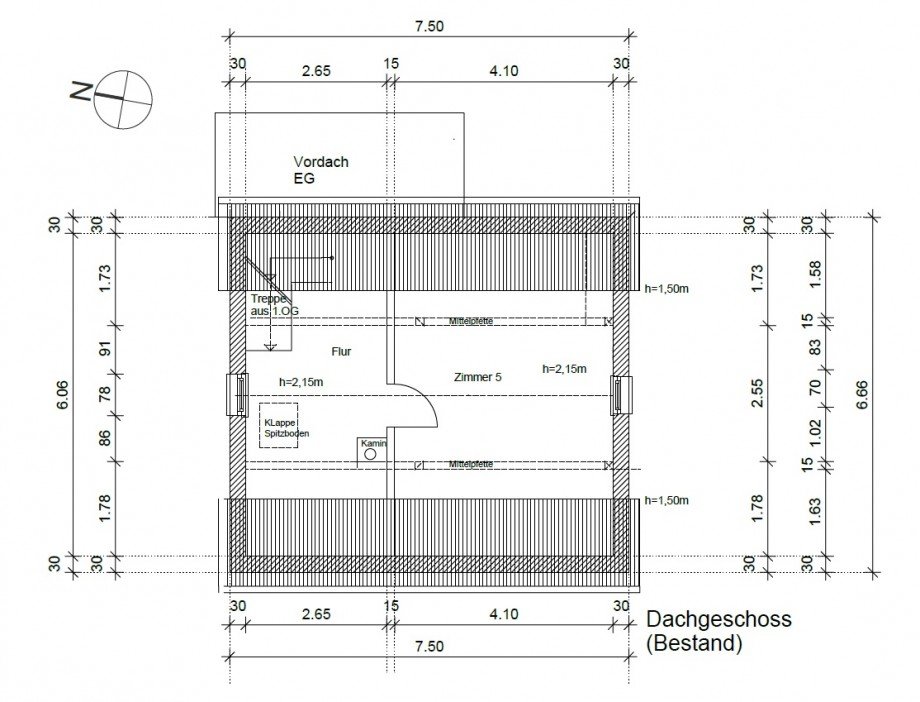 Grundriss DG Einfamilienhaus Freigericht