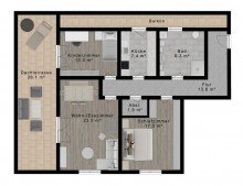 Grundriss. moderne 3 Zim. Wohnung mit gro�er Dachterrasse