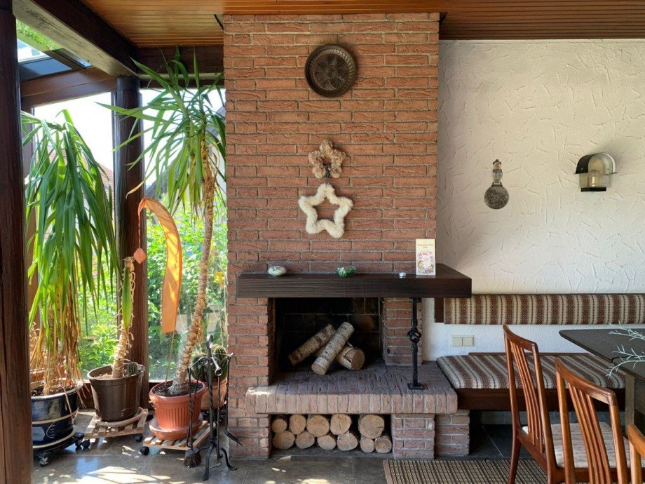 Kamin im Wintergarten Einfamilienhaus Steinau an der Stra�e