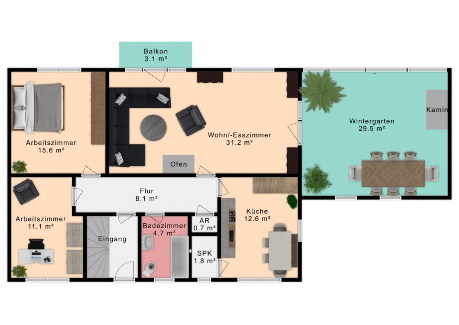 Grundriss EG Einfamilienhaus Steinau an der Stra�e